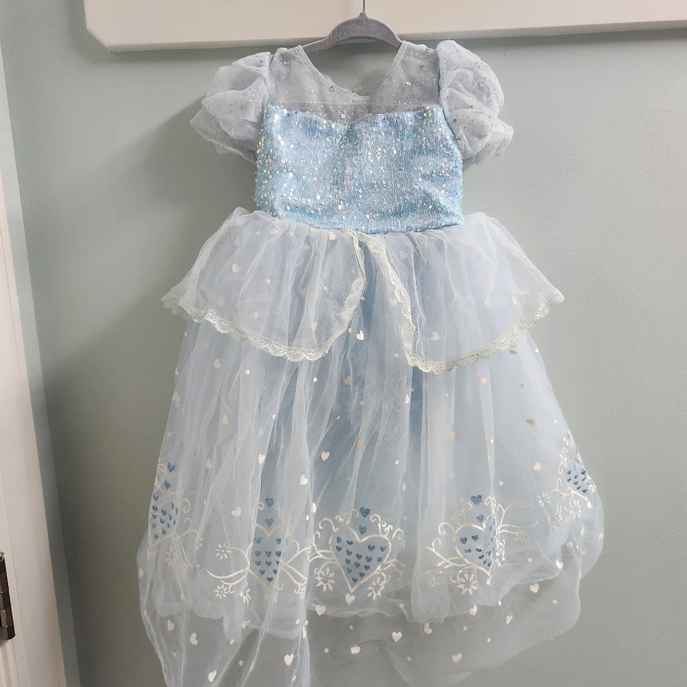 Sparkling Blue Cinderella Princess Dress for Kids - Picture 1 of 8